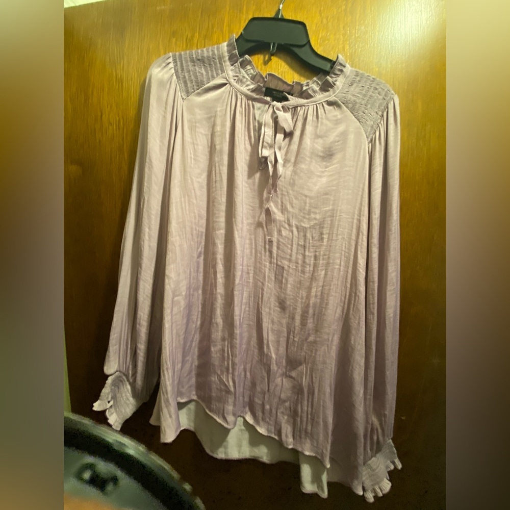 Simply Vera large purple silky shirt